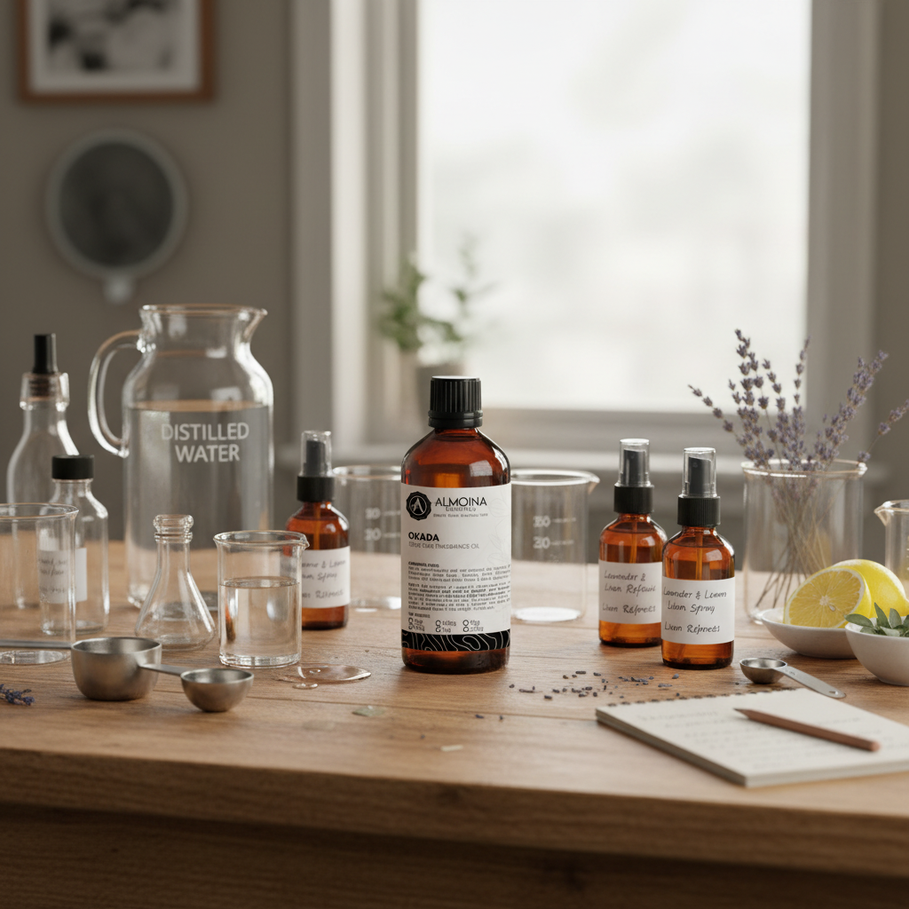 Okada Fragrance Oil - Linen Spray Workspace