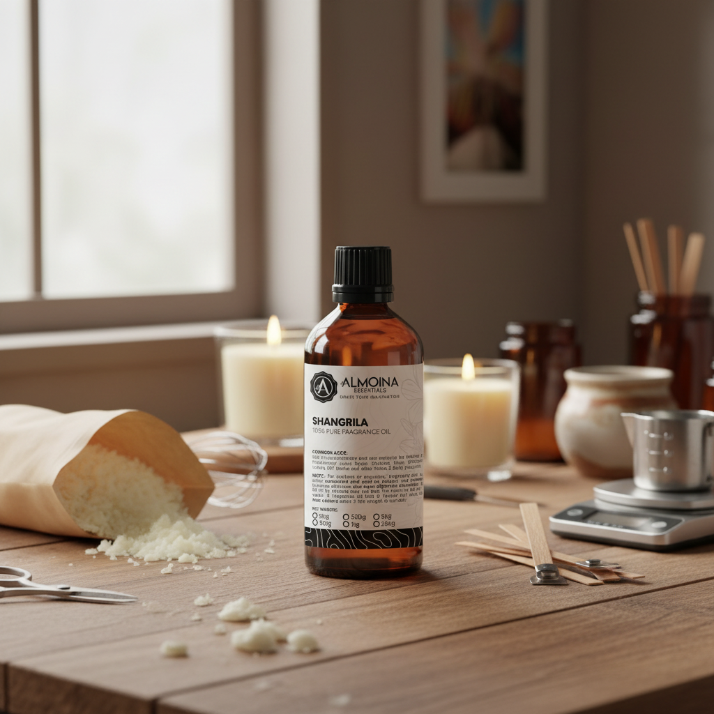 Shangrila Fragrance Oil - Candle Making Workspace
